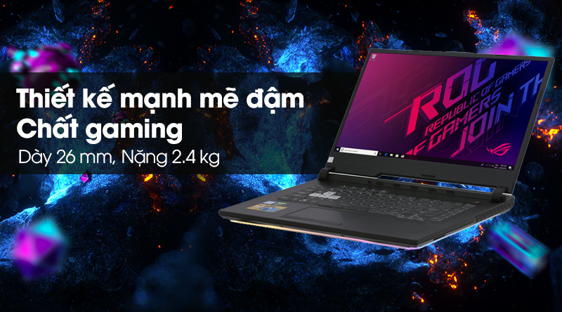 Laptop Asus Rog Strix G731GT I7 9750H/ SSD512/ GTX1650 4G/ 17.3inch/ Viền Mỏng/ 120hz/ LED GRB 7 MÀU1