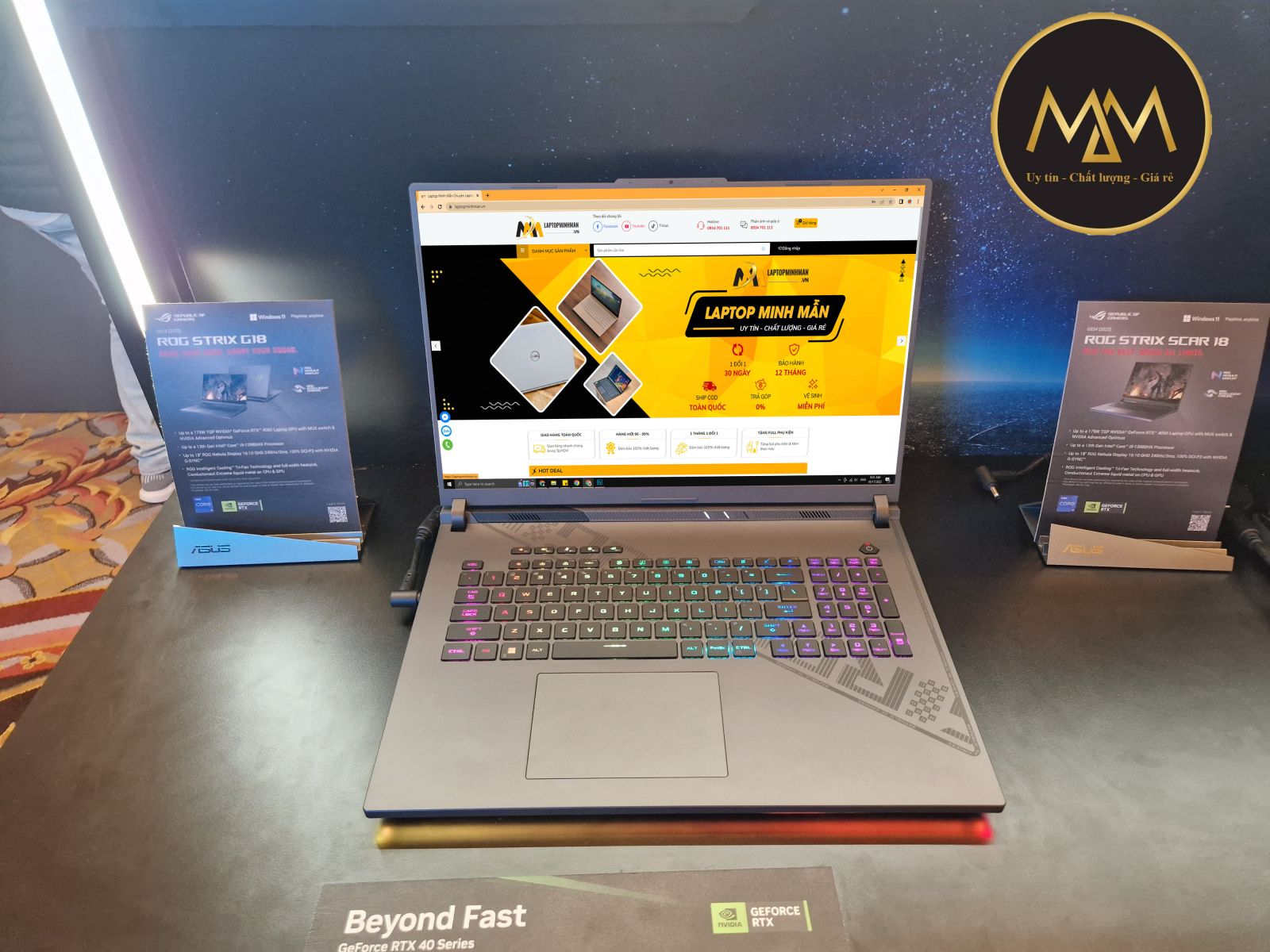 Asus Rog Strix G18 G814 I9 13980HX/ RAM 16GB SSD 1000G/ TRÀN VIỀN 18INCH/ RTX 4080 12GB/ GAMING ĐỒ HỌA/ GIÁ RẺ4