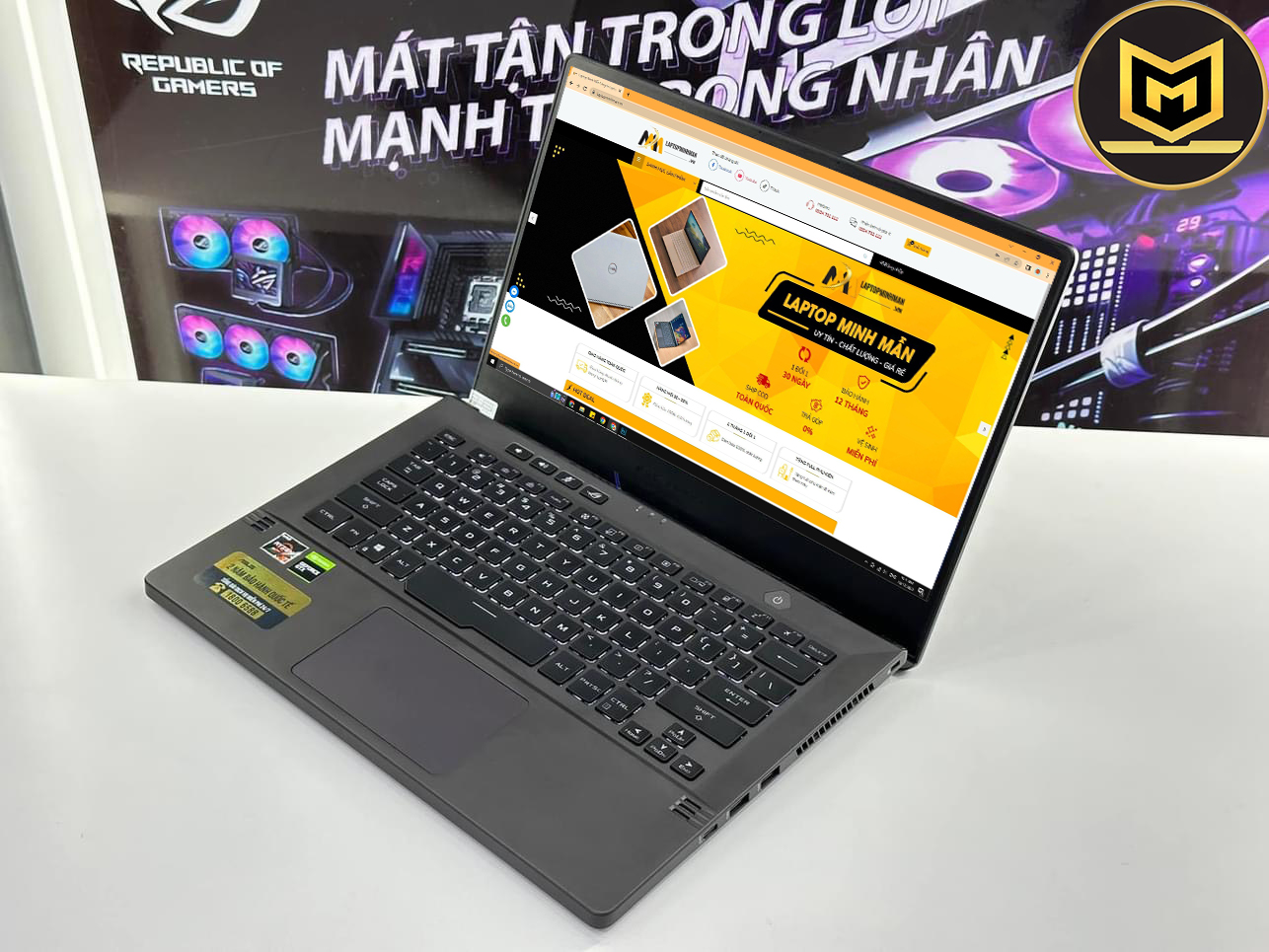 ASUS ROG ZEPHYRUS G14 GA401QH 2021 R7 5800HS/ RAM 16GB/ SSD 512GB/ 14INCH FHD/ VGA GTX 1650 4GB / GAMING THỜI TRANG SIÊU GỌN NHẸ/ GIÁ RẺ3