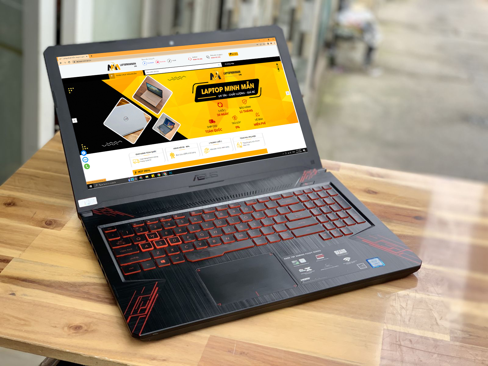 Laptop Asus TUF FX504GE - EN047T I7 8750H/ 8G/ SSD128 + 1000G/ GTX1050TI 4G/ LED Đỏ/ Chuyên Game3