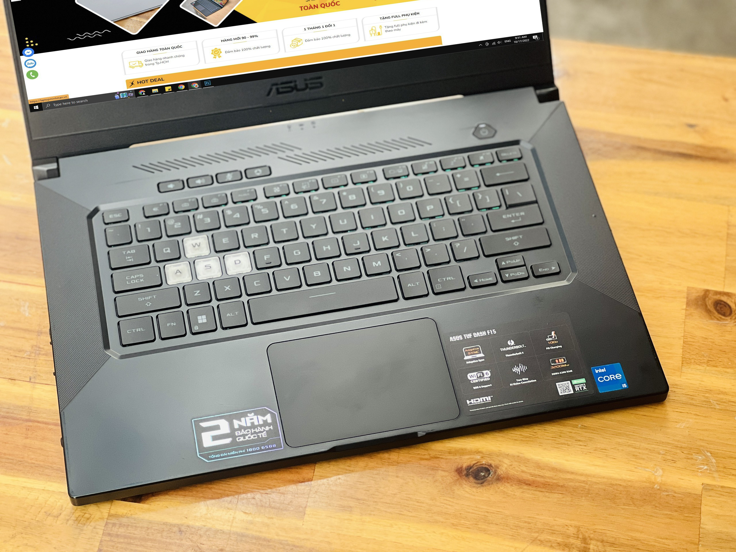 ASUS TUF GAMING FX516PC i5 11300H/ SSD 512GB/ 15INCH FHD VIỀN MỎNG 144Hz/ RTX 3050 4GB/ GAMING ĐỒ HỌA/ GIÁ RẺ3