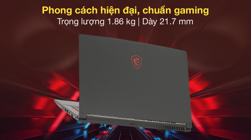 Laptop Gaming MSI GF63 9RCX i7 9750H 12CPUS/ 8G/ SSD256G/ GTX1050TI 4G/ Viền Mỏng/ LED ĐỎ/ Chuyên Game3