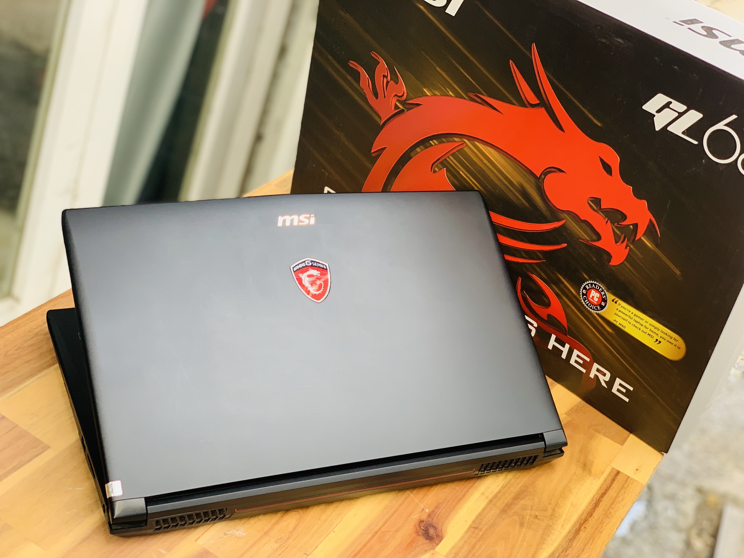 Laptop Gaming MSI GL62 7RD, i7 7700HQ 8G SSD240 Full HD GTX1050M Full Box Đẹp Keng zin 100% Giá rẻ1