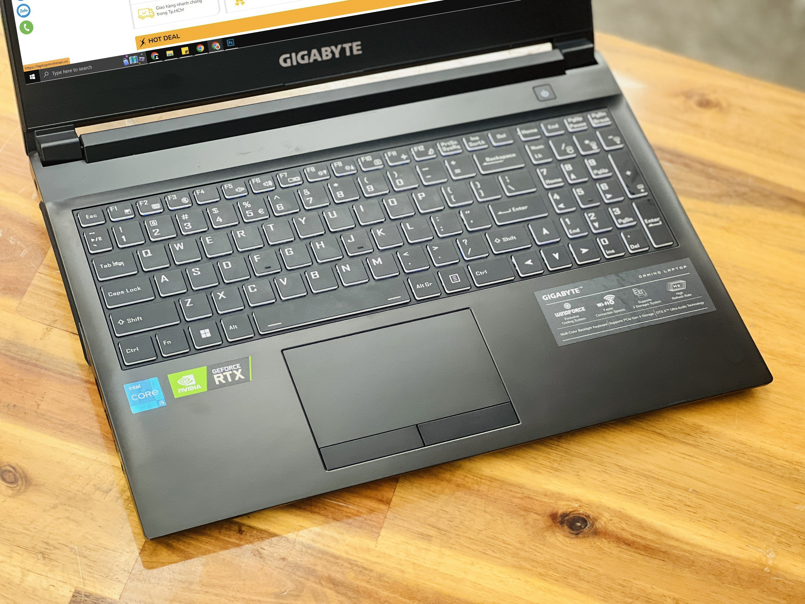 GIGABYTE GAMING G5 GD i5 11400H/ RAM 16GB/ SSD 512GB/ 15INCH FHD 144Hz/ GAMING ĐỒ HỌA/ RTX 3050 4GB/ GIÁ RẺ1