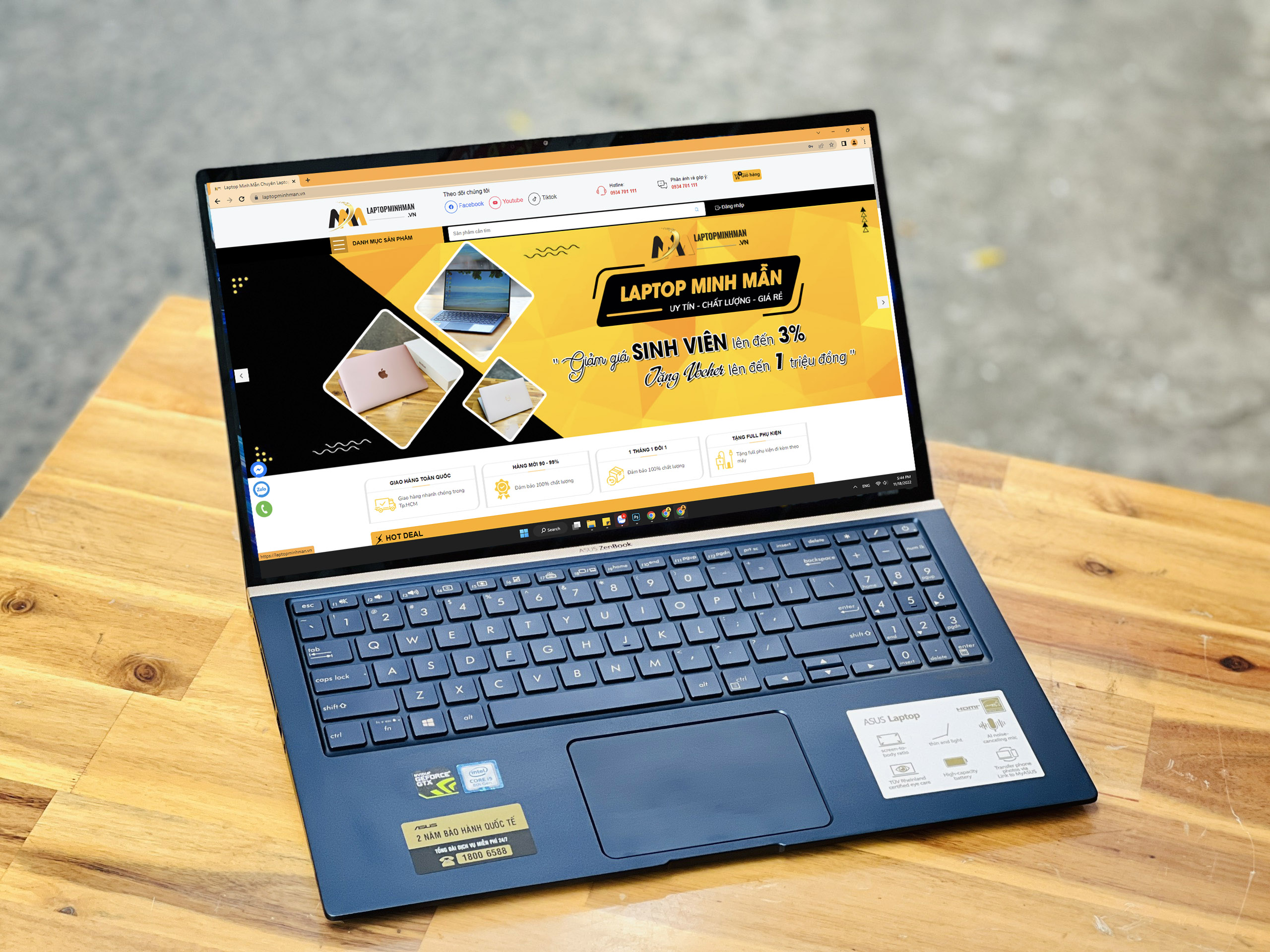 Asus Zenbook UX533FD I5 8265U/ RAM 8GB SSD 256GB/ GTX 1050/ FULL HD/ TRÀN VIỀN VÀNG GOLD/ GIÁ RẺ2