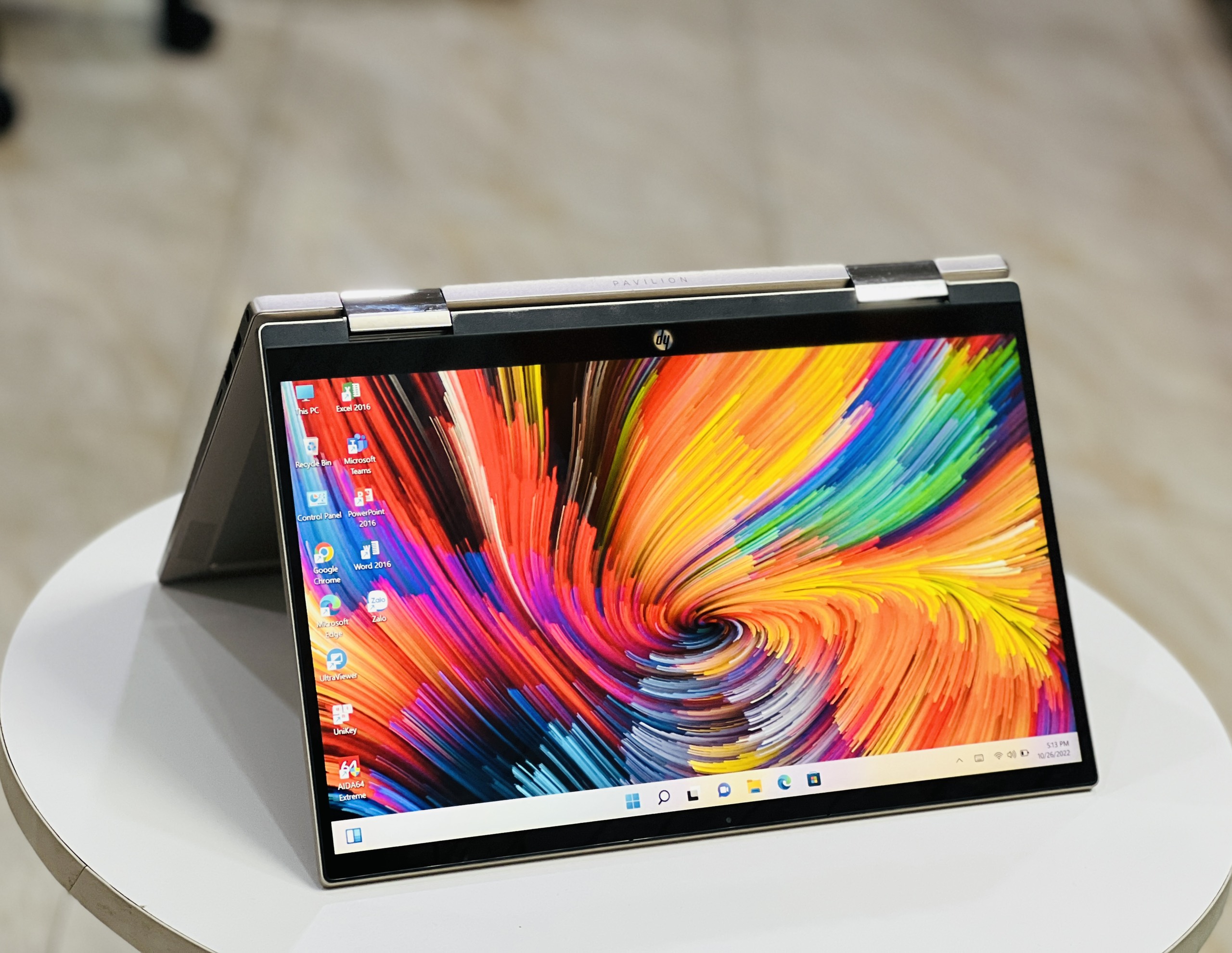 Laptop Hp Pavilion X360 2021 14-dy0033dx I5 1135G7/ Ram 8GB/ SSD 512GB/ Màu Vàng Gold/ 14in Cảm Ứng/ Vga Iris Xe/ Giá Rẻ3