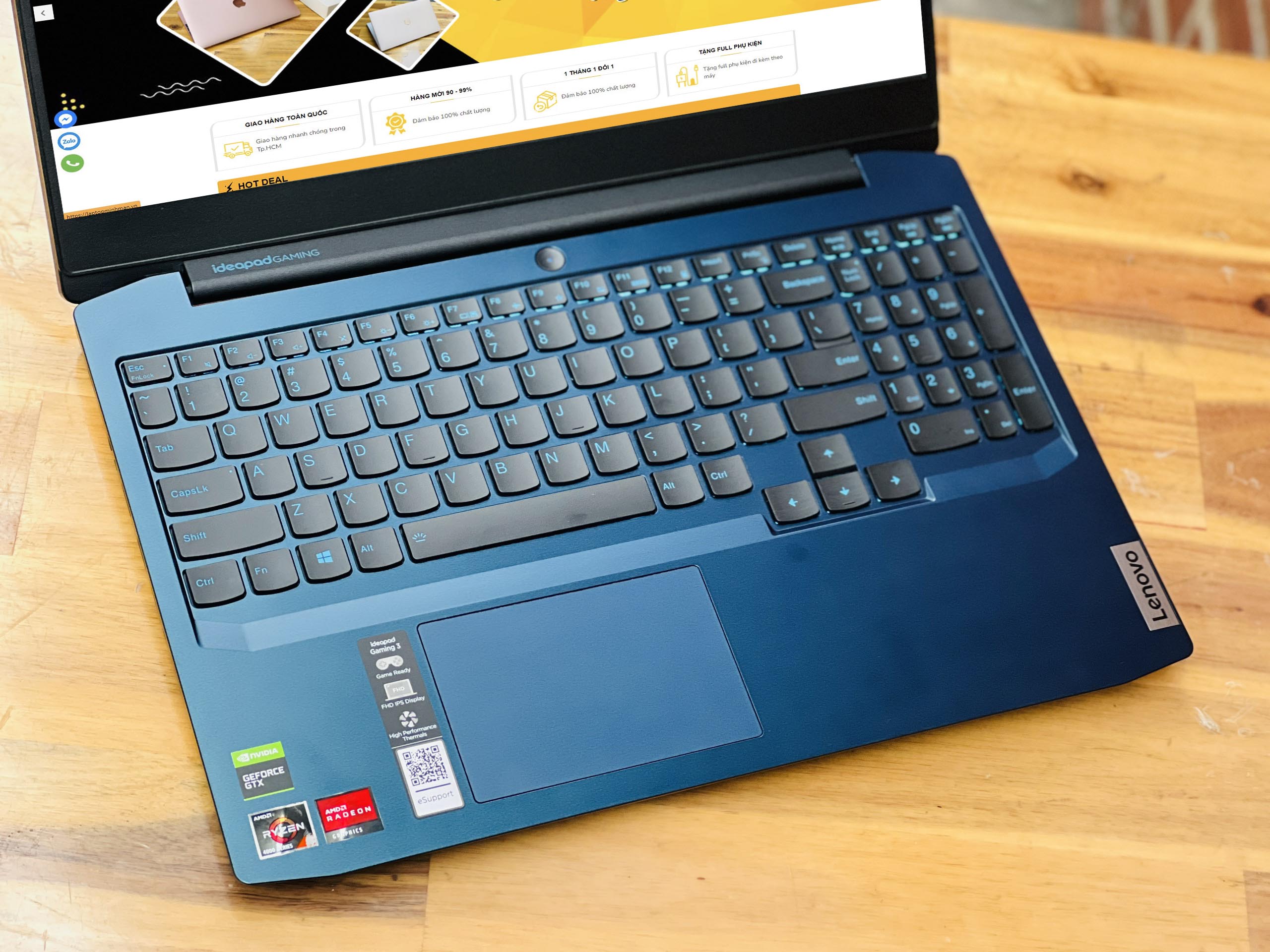 LENOVO IDEAPAD GAMING 3 15ARH05 RYZEN 7 4800H GTX1650Ti 144Hz | LAPTOP GAMING GIÁ RẺ2