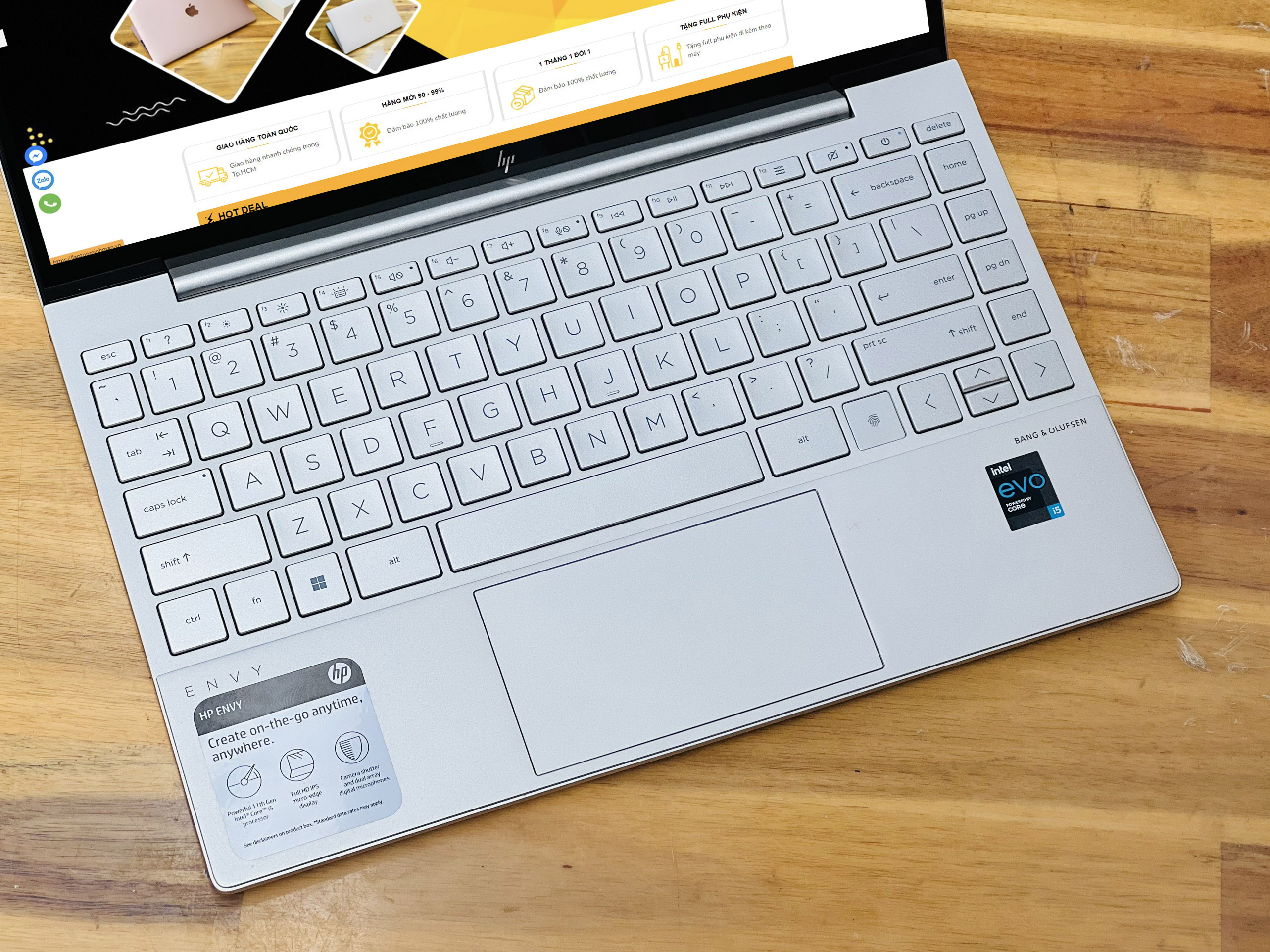 HP ENVY 13 BA1093CL i5 1135G7 RAM 16GB SSD 512GB 13INCH FHD CẢM ỨNG GIÁ RẺ2