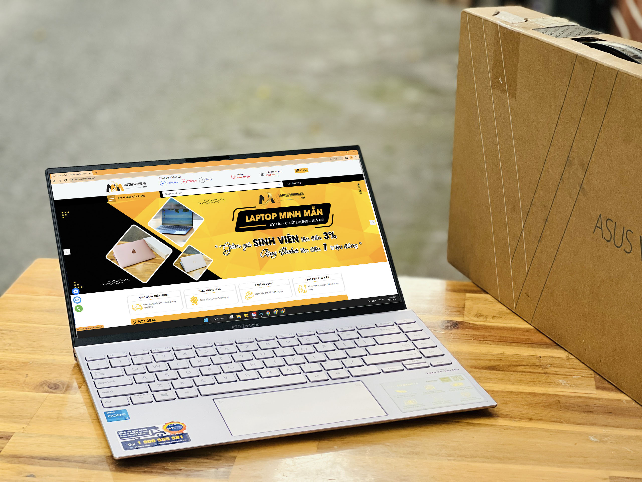 Asus Zenbook UX425EA i5 1135G7 Gen 11/ Ram8G/ SSD512/ Full HD/ Tràn Viền/ Siêu Mỏng/ Vỏ Nhôm/ Giá rẻ