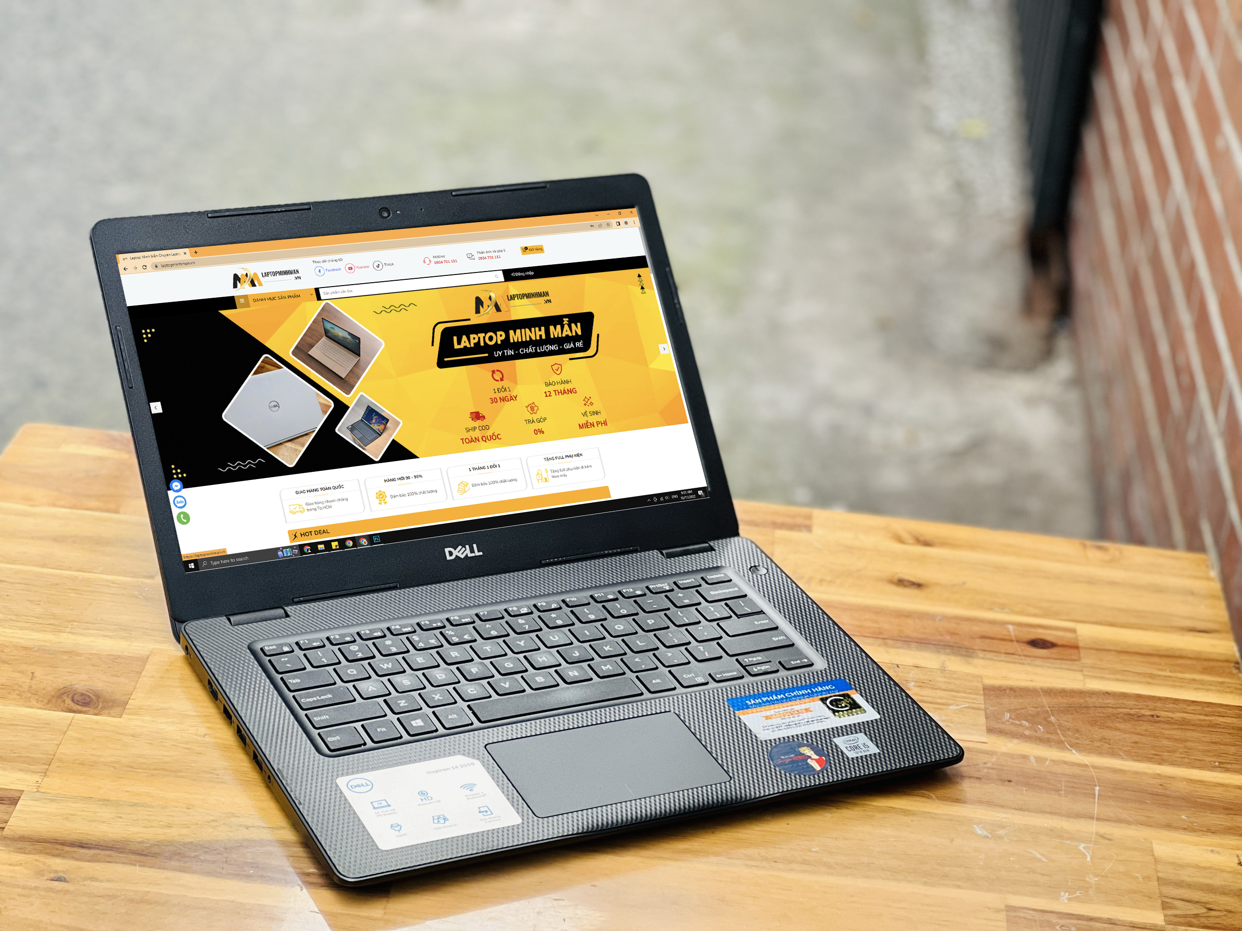 Laptop Dell Inspiron N3493 I5 1035G1/ Ram 8GB/ SSD 256GB/ Full HD/ Mỏng Nhẹ/ Windows Bản Quyền/ Giá Rẻ