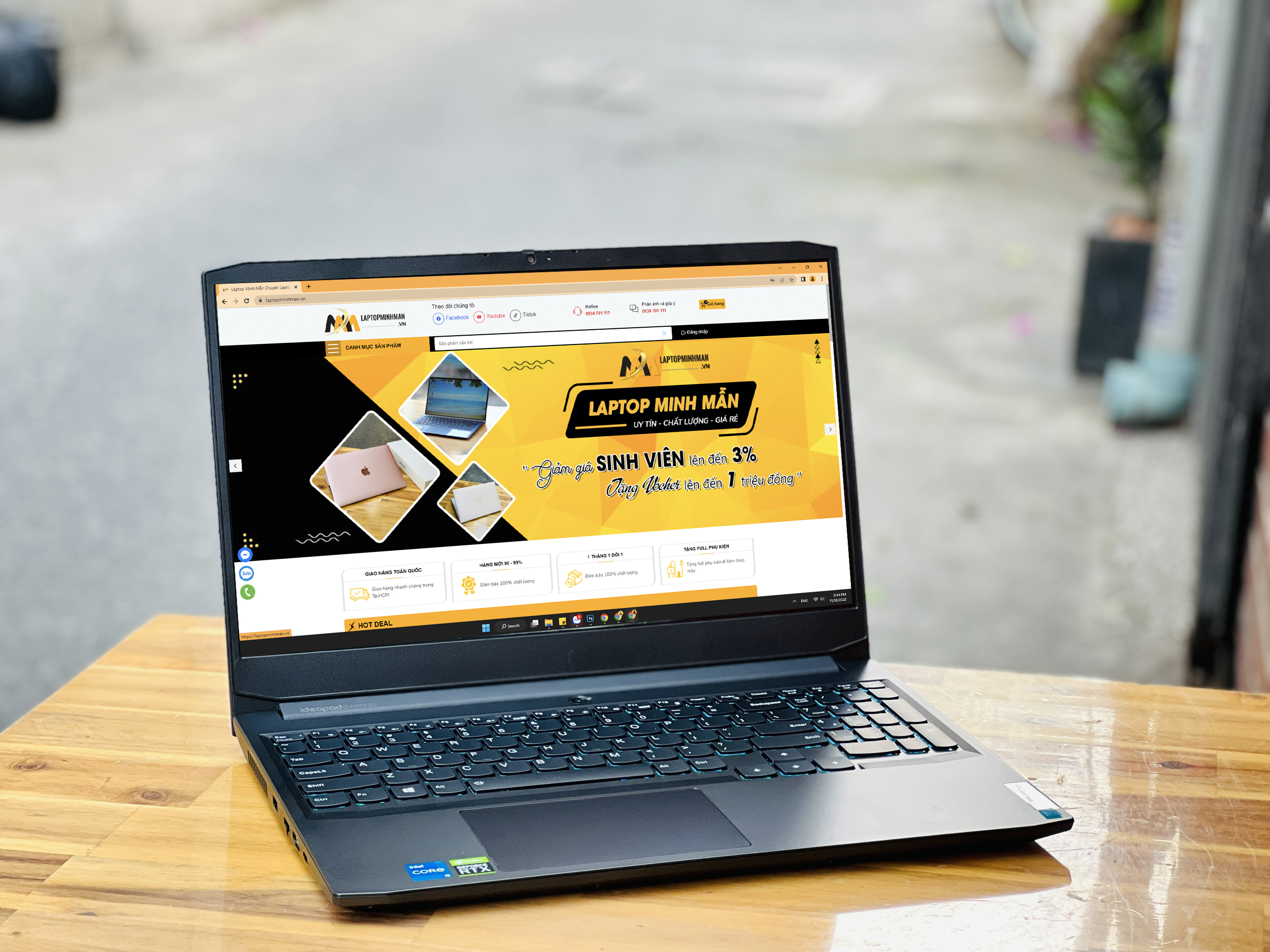 Lenovo IdeaPad Gaming 3 15ACH6 Ryzen 7 5800H/ SSD 512GB/ Viền Mỏng FHD 120Hz/ RTX 3050 4GB/ Chuyên Game Đồ Họa/ Giá Rẻ